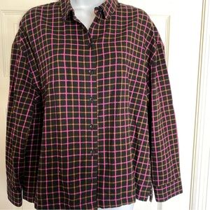Madewell Ladies Flannel Shirt Size M